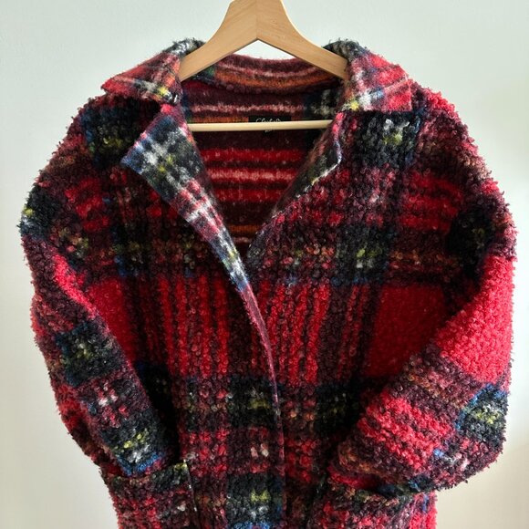 Charlie.B Red Plaid Coat - Picture 3 of 3